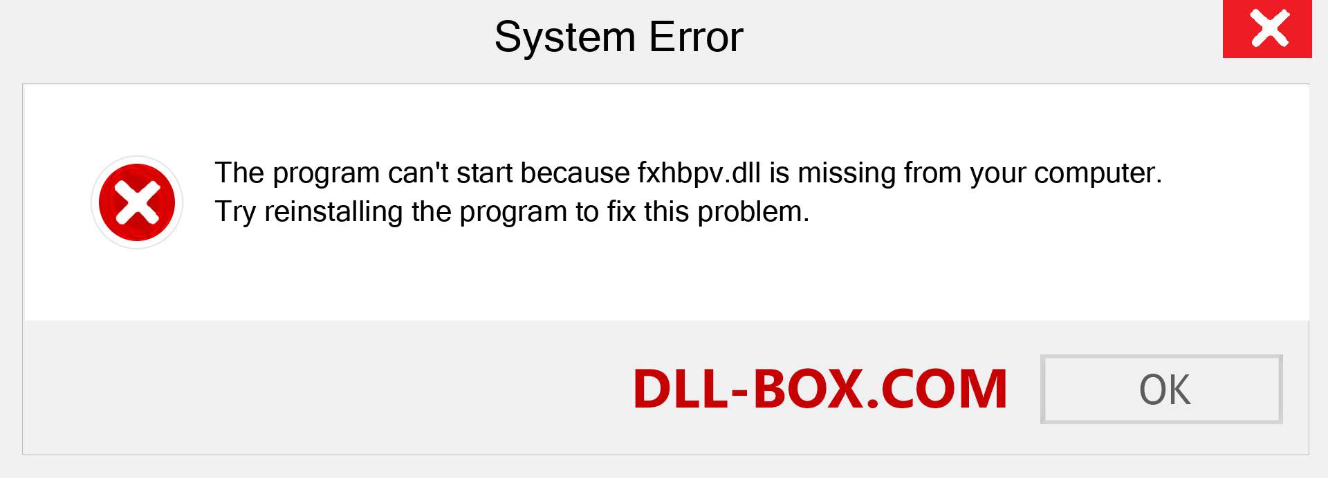  fxhbpv.dll file is missing?. Download for Windows 7, 8, 10 - Fix  fxhbpv dll Missing Error on Windows, photos, images