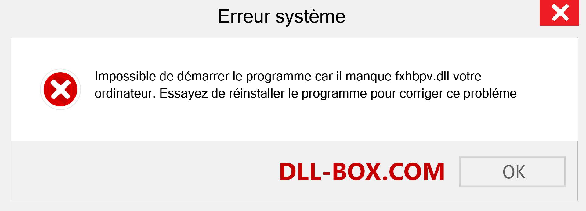 Le fichier fxhbpv.dll est manquant ?. Télécharger pour Windows 7, 8, 10 - Correction de l'erreur manquante fxhbpv dll sur Windows, photos, images